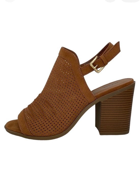 a.n.a Shoes - a.n.a Heels Shoes Sandals NWT Madelyn Mesh Cognac Brown Size 9.5